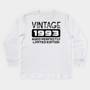 Birthday Gift Vintage 1993 Aged Perfectly Kids Long Sleeve T-Shirt